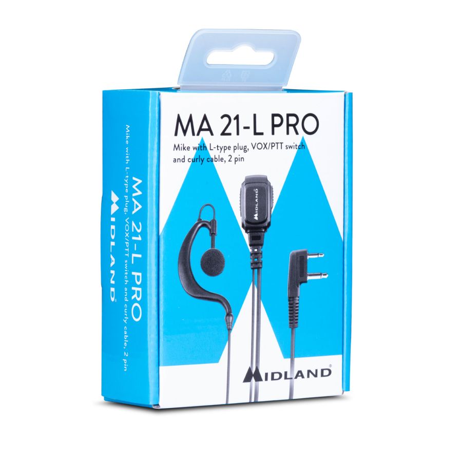 MA21 L Pro Écouteur avec microphone 2 Pin Midland