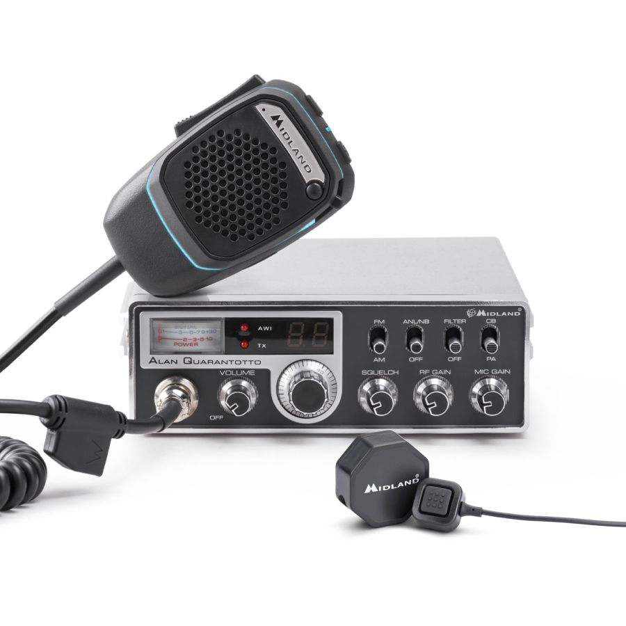 Midland Alan Quarantotto et Handsfree Kit CB Radio 