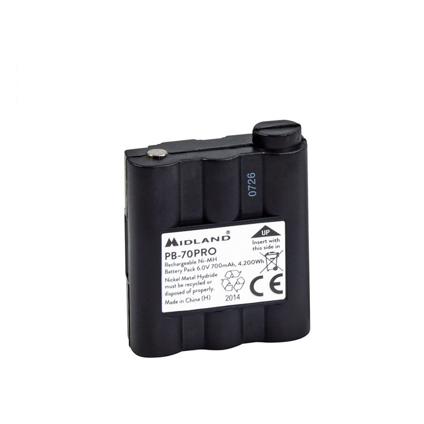 Batterie rechargeable Ni-MH 700mAh PB70 pour radio Midland XT70 PRO