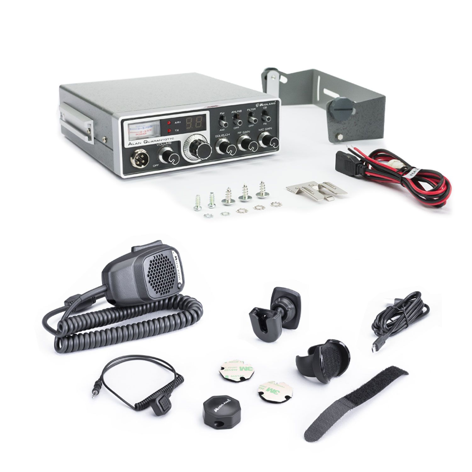 Midland Alan Quarantotto et Handsfree Kit CB Radio 