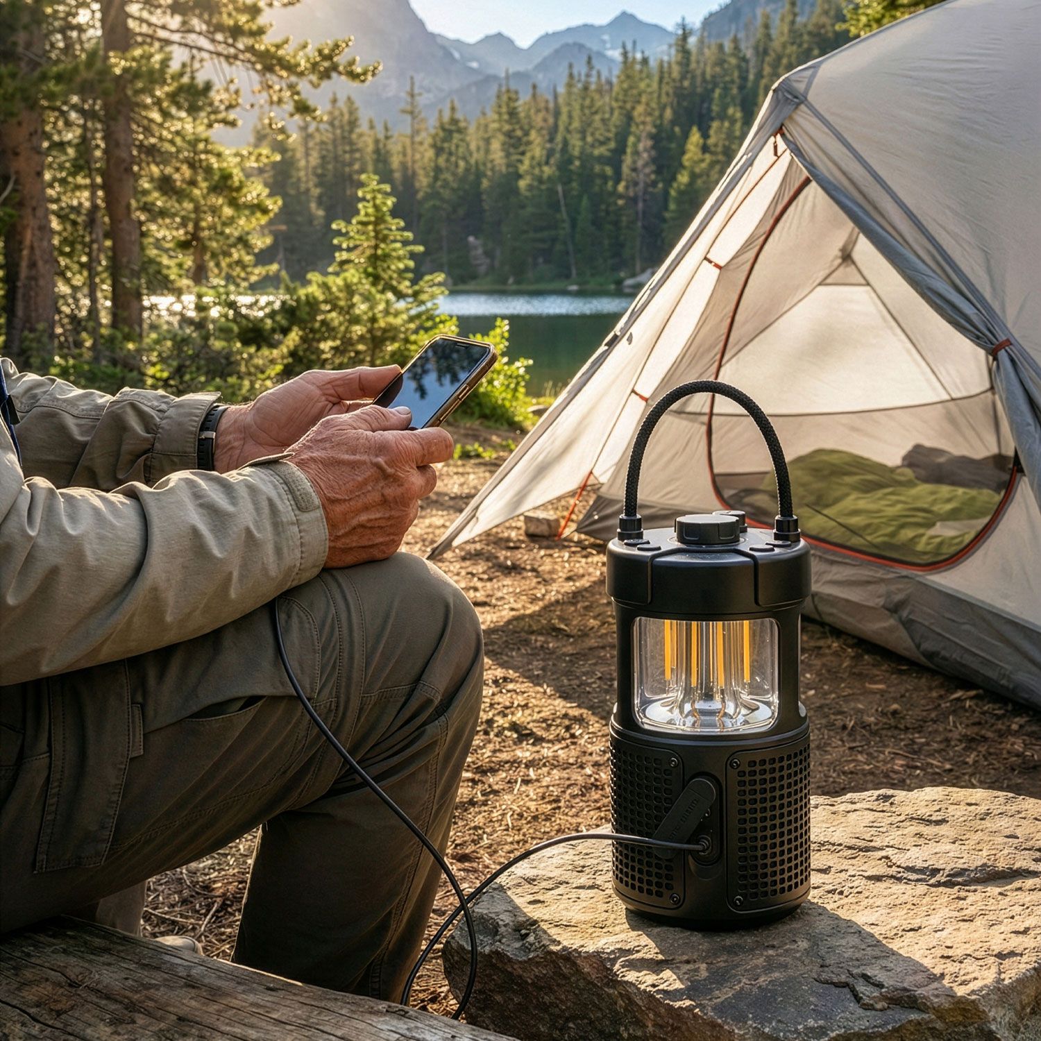 ER LANTERN Lanterne LED avecenceinte Bluetooth