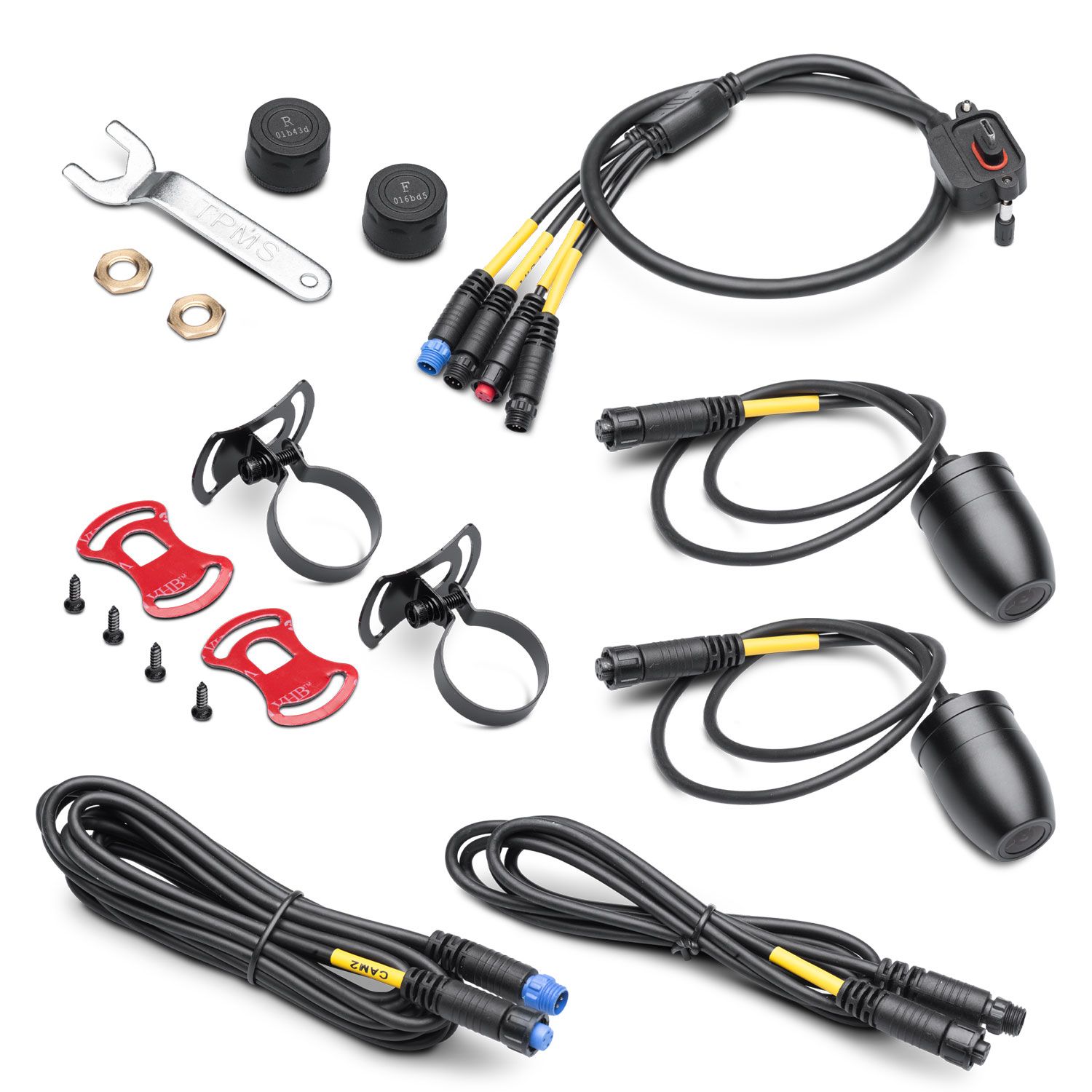 Kit d’extension Bikeplay Pro : 2 caméras, câble et 2 TPMS